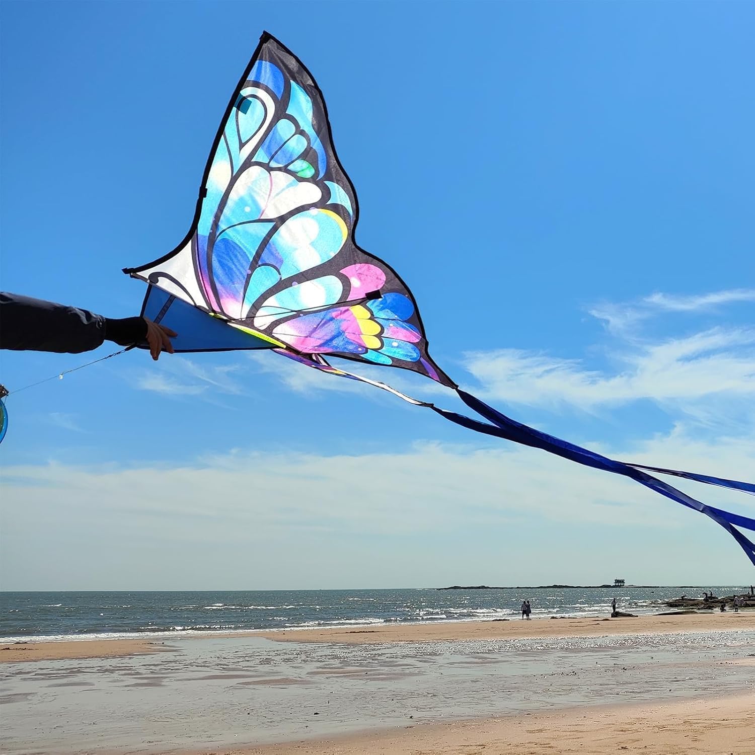 Simxkai 2 Butterfly Kite for Kids and Adults, Easy to Fly for Beginners